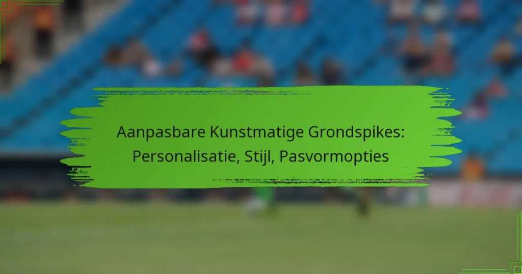 Aanpasbare Kunstmatige Grondspikes: Personalisatie, Stijl, Pasvormopties