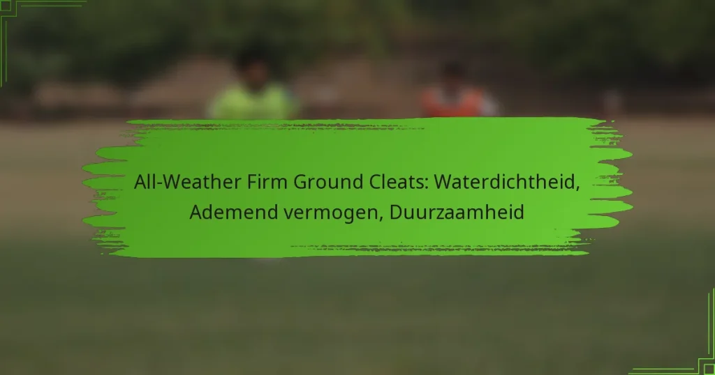 All-Weather Firm Ground Cleats: Waterdichtheid, Ademend vermogen, Duurzaamheid