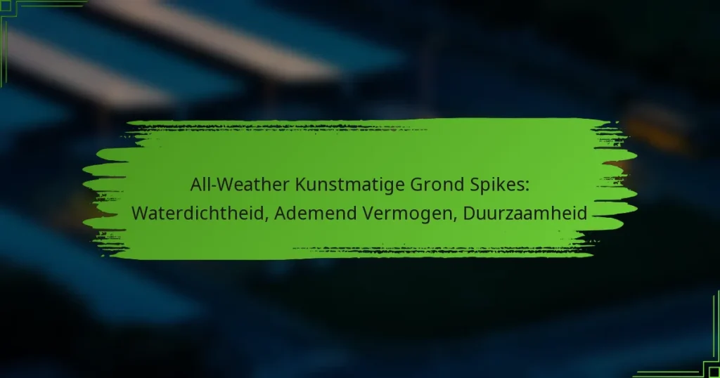 All-Weather Kunstmatige Grond Spikes: Waterdichtheid, Ademend Vermogen, Duurzaamheid