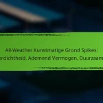 All-Weather Kunstmatige Grond Spikes: Waterdichtheid, Ademend Vermogen, Duurzaamheid