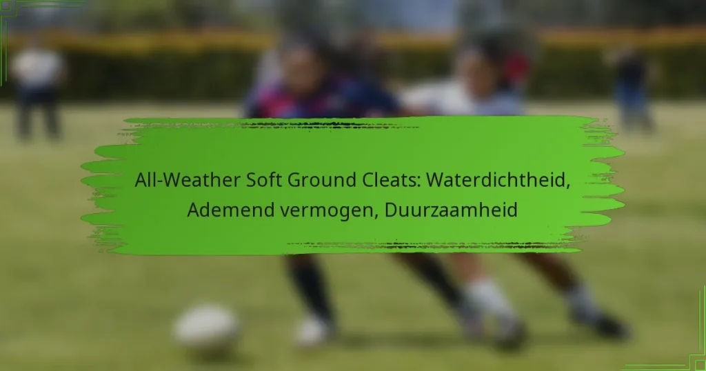 All-Weather Soft Ground Cleats: Waterdichtheid, Ademend vermogen, Duurzaamheid