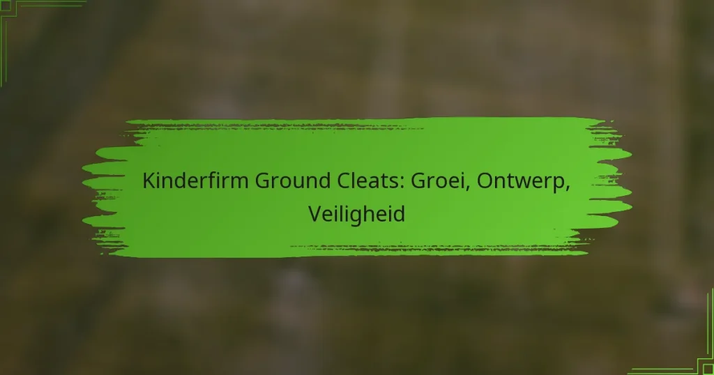 Kinderfirm Ground Cleats: Groei, Ontwerp, Veiligheid