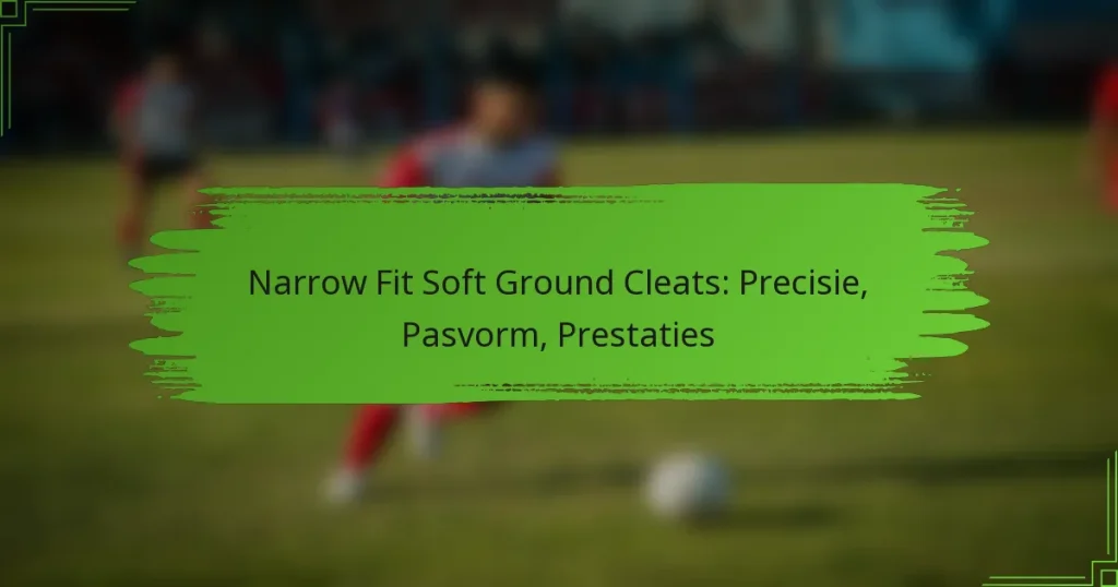 Narrow Fit Soft Ground Cleats: Precisie, Pasvorm, Prestaties