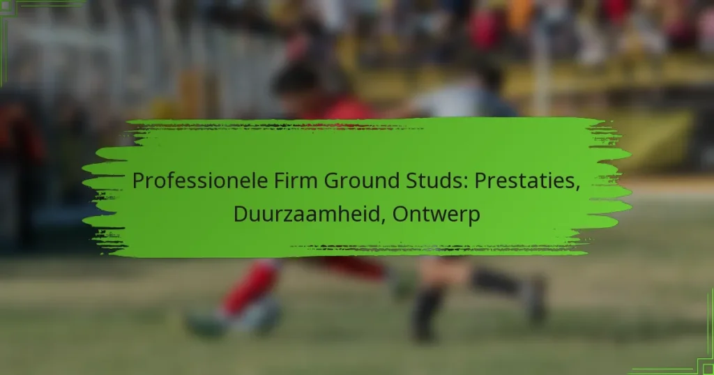 Professionele Firm Ground Studs: Prestaties, Duurzaamheid, Ontwerp