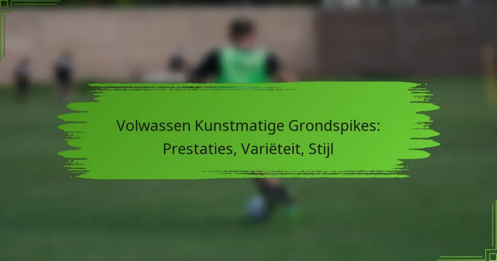Volwassen Kunstmatige Grondspikes: Prestaties, Variëteit, Stijl