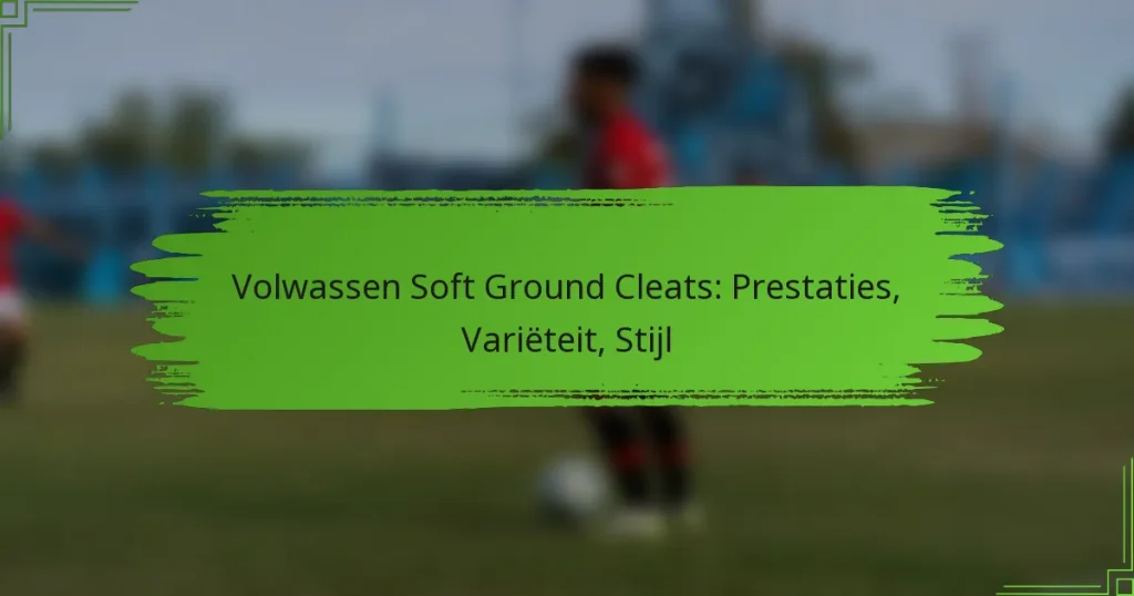Volwassen Soft Ground Cleats: Prestaties, Variëteit, Stijl