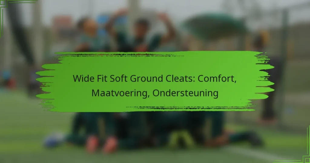 Wide Fit Soft Ground Cleats: Comfort, Maatvoering, Ondersteuning